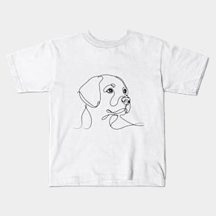 One Line Drawing for Dog Lovers Kids T-Shirt